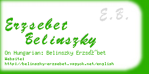 erzsebet belinszky business card